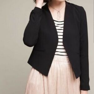 Anthropologie the essential blazer black size 4